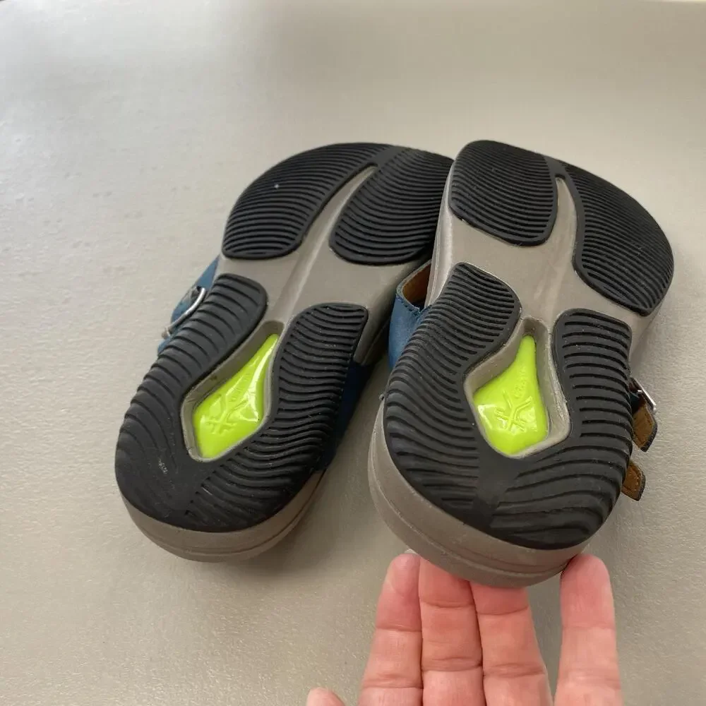 KURU Suomi Sandals Womens 9 Blue Leather Thong Buckle Comfort Arch Support Shoes - Picture 12 of 13